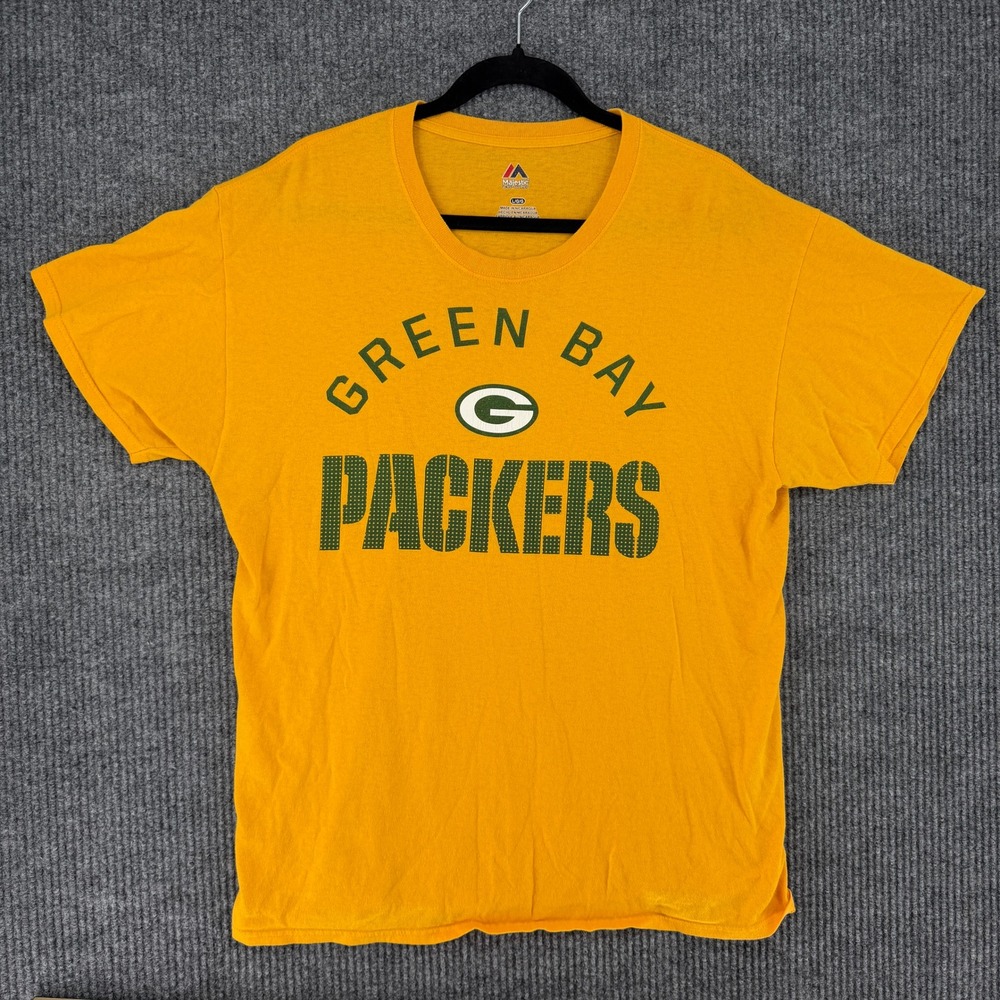 Vintage Majestic Green Bay Packers T-Shirt Mens Large short sleeve NFL Tee sport